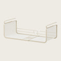 Under-shelf hanging basket in cream, powder-coated steel mesh
