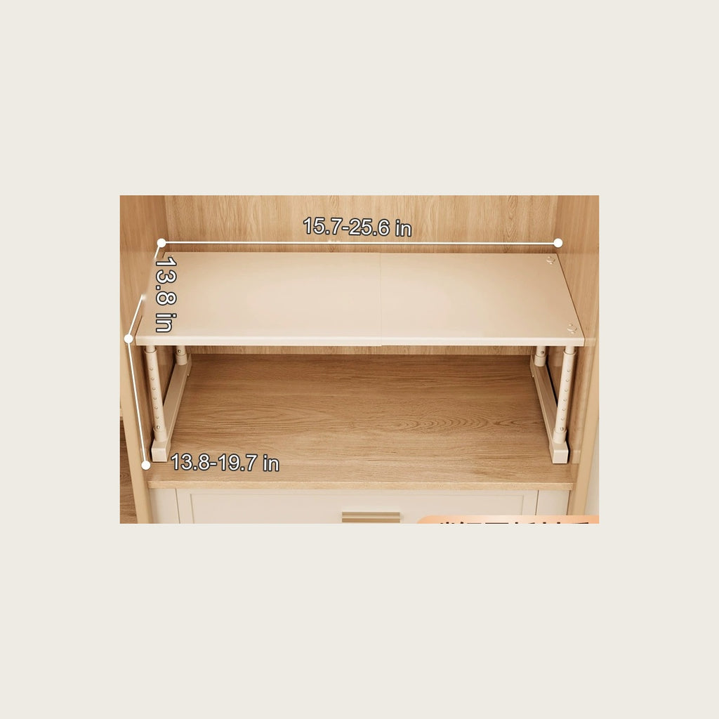 The rack in a closet, set to the width of the opening