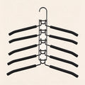5-Tier Space-Saving Hanger, 16.1 in, Iron and Foam