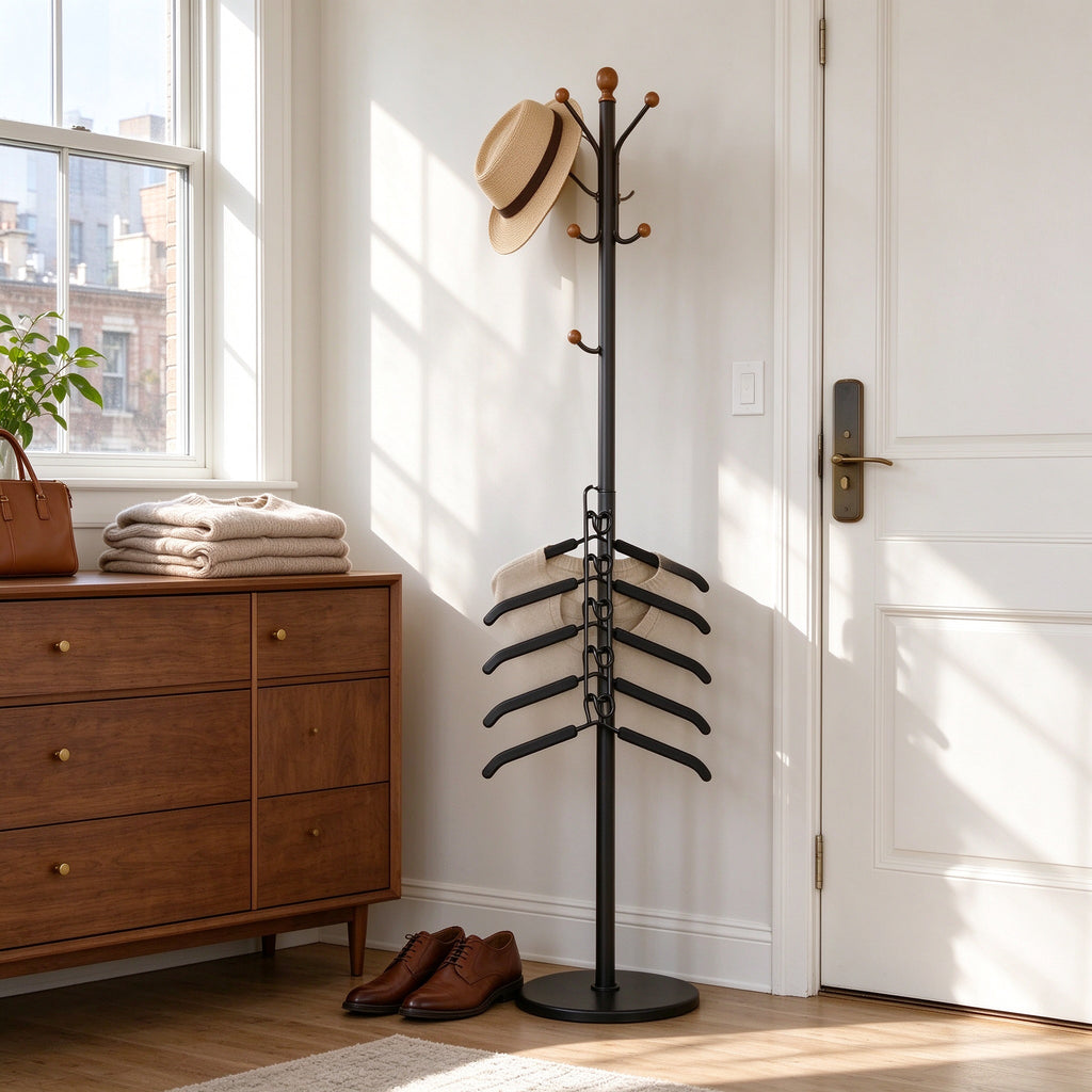 5-Tier Space-Saving Hanger, 16.1 in, Iron and Foam