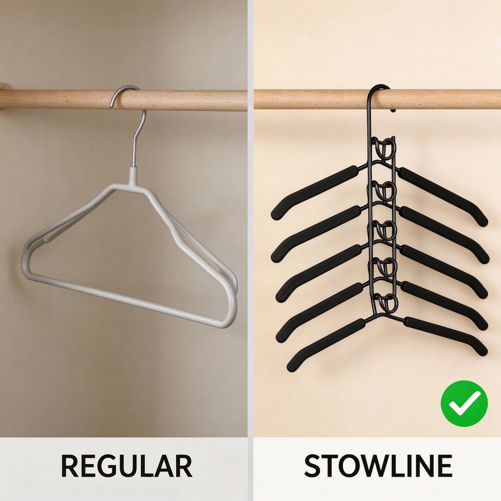 5-Tier Space-Saving Hanger, 16.1 in, Iron and Foam