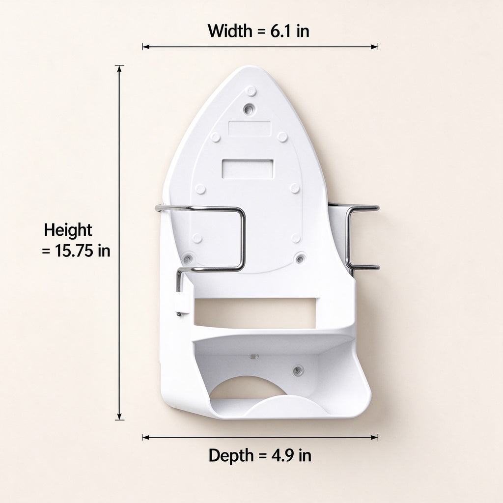 Dimension diagram showing width 6.1 in, height 15.75 in, depth 4.9 in