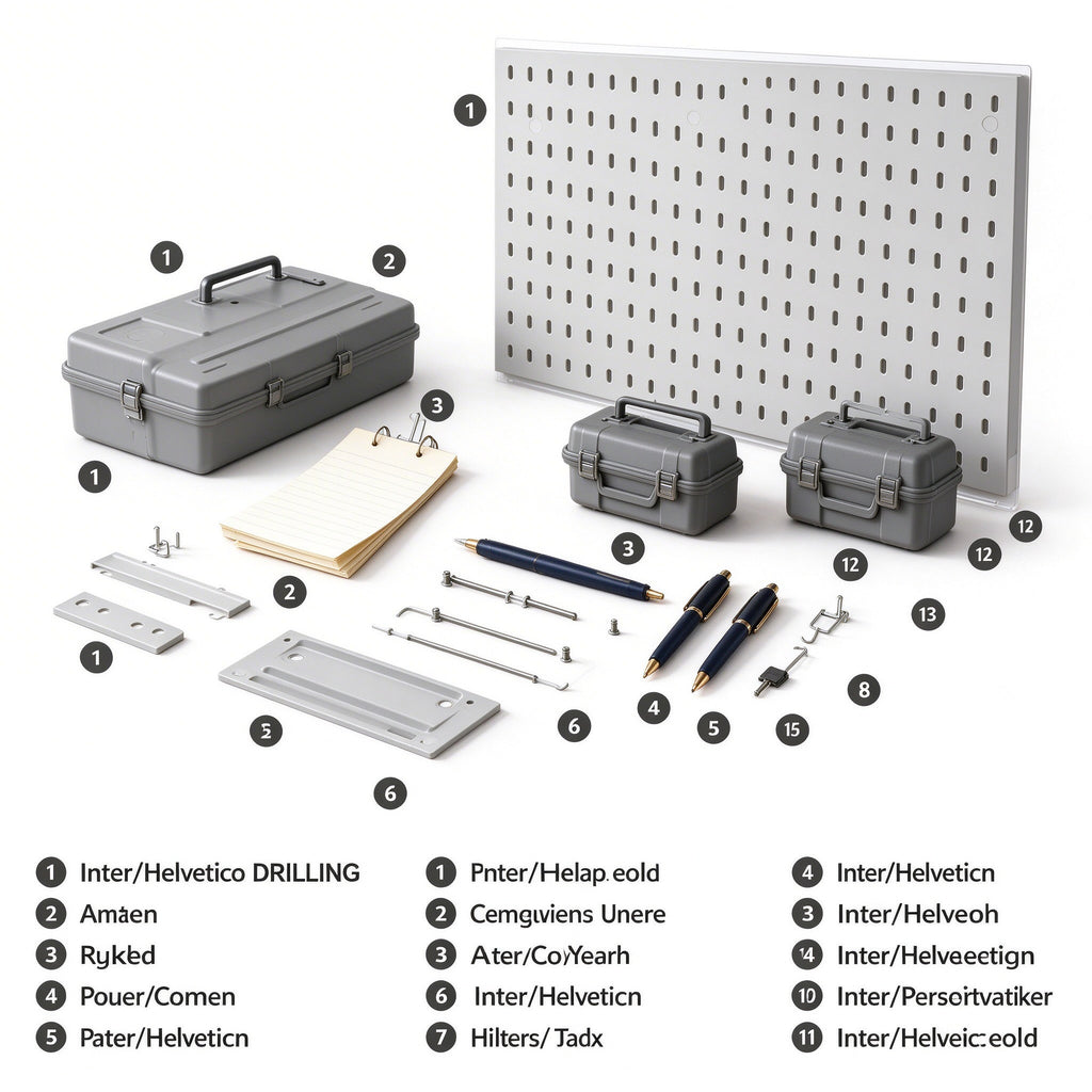 Adhesive Pegboard Panel, No-Drill Wall Board, 11.8 to 15.4 in Wide