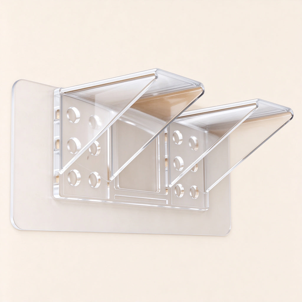 No-Drill Adhesive Shelf Brackets, 2.8 in, 4, 8 or 12 Pack