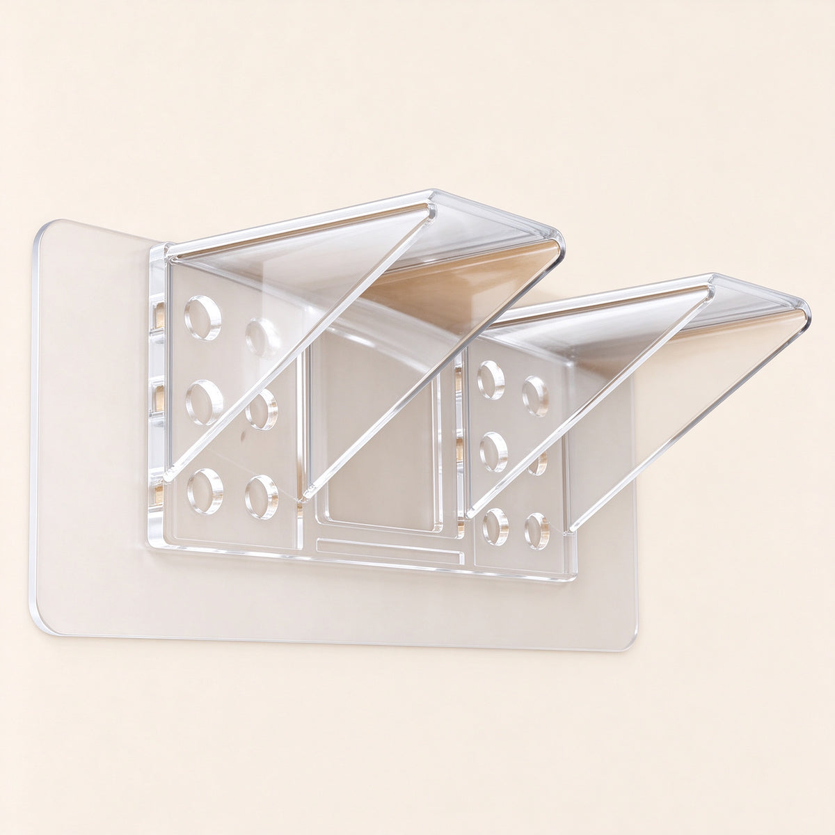 No-Drill Adhesive Shelf Brackets, 2.8 in, 4, 8 or 12 Pack