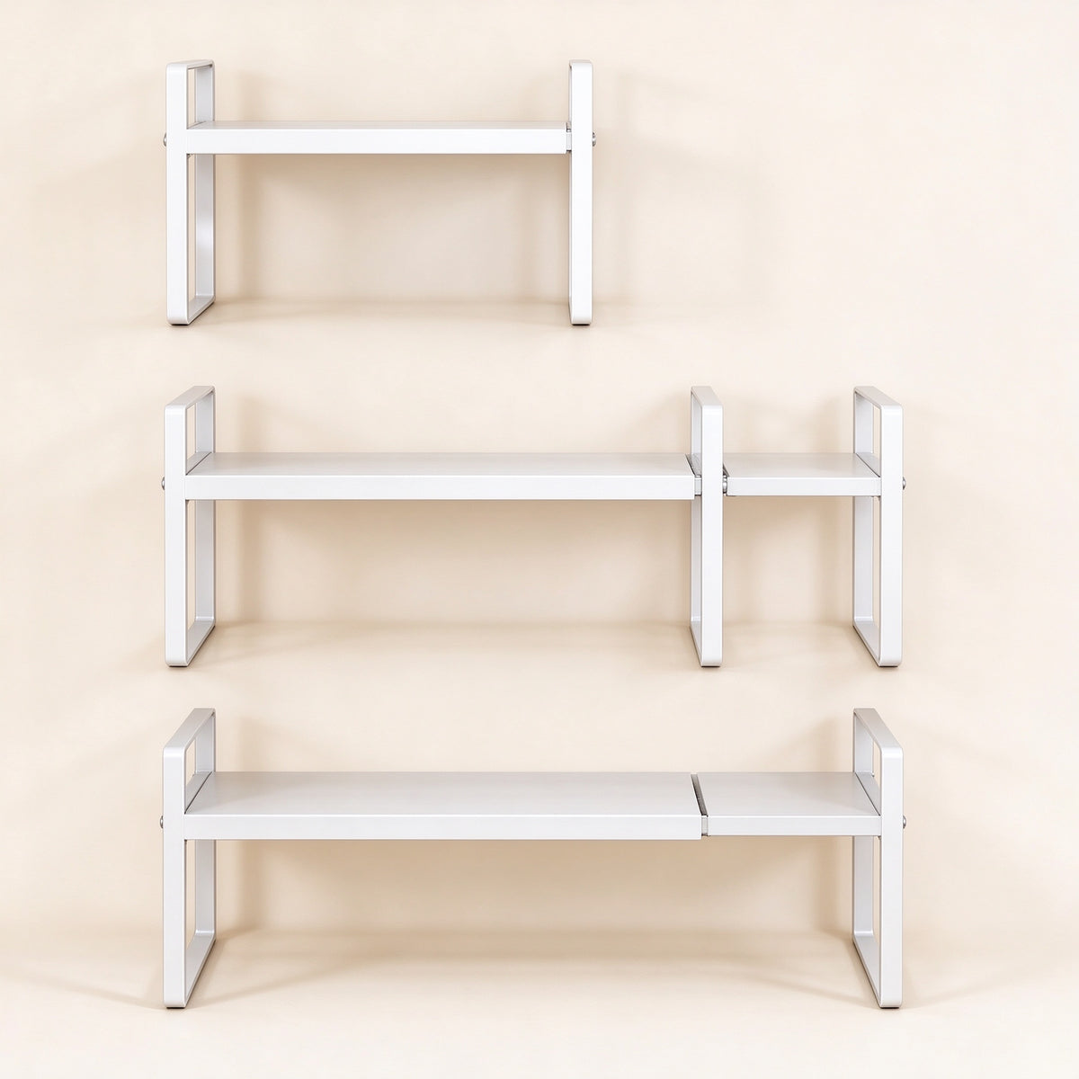 Adjustable Shoe Rack Shelf, Fits 9.8–25.6 in Cabinets, 2 Colors