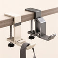 Adjustable Clamp-On Hook for Desk and Shelf Tops 0.6-2.3 in Thick