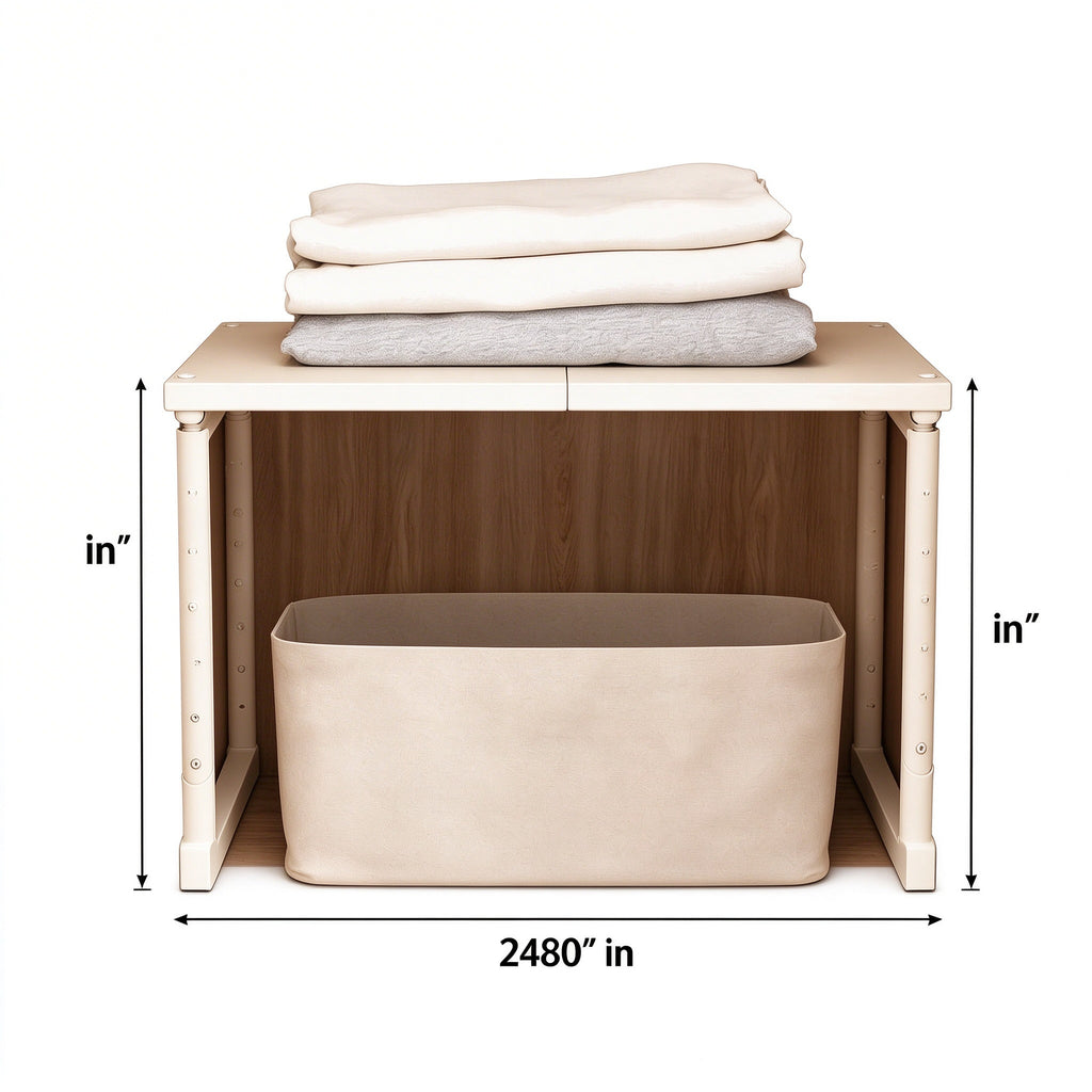 Adjustable Closet Shelf Divider - Expands 10.6 to 33.5 in Wide