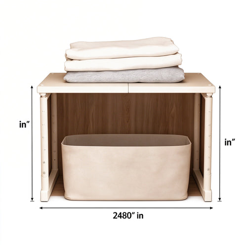 Adjustable Closet Shelf Divider - Expands 10.6 to 33.5 in Wide