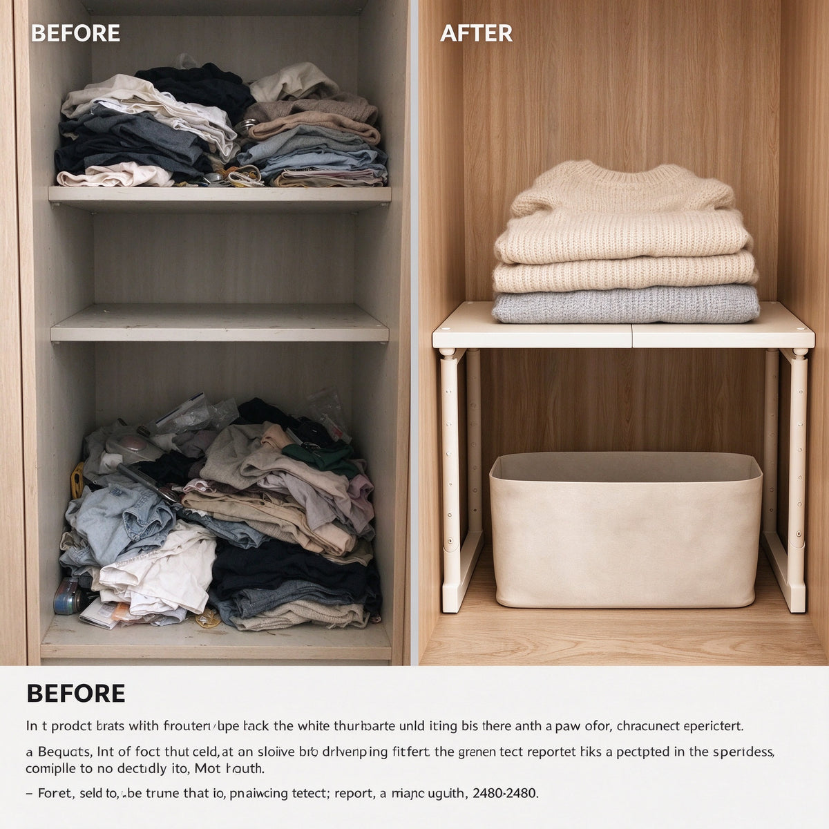 Adjustable Closet Shelf Divider - Expands 10.6 to 33.5 in Wide