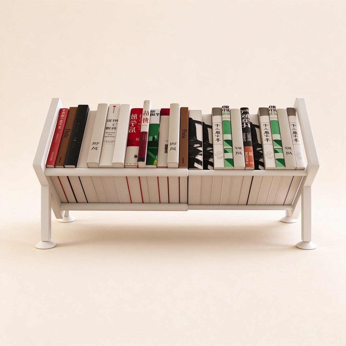 Adjustable Desk Bookshelf, Expands 11.6–19.1 in, White or Black