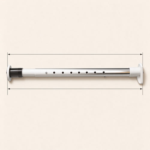 Adjustable Stainless Tension Rod, 27.6 to 82.7 in, White or Black