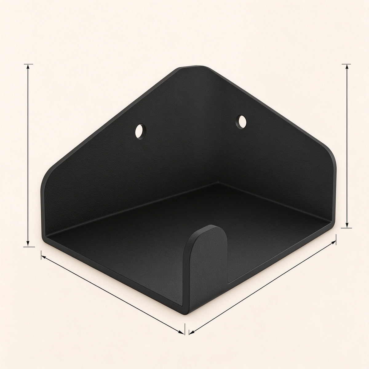 Barbell Wall Mount, 2-Slot Steel Rack, Fits 1.3 in Bar Sleeves