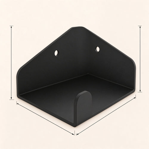Barbell Wall Mount, 2-Slot Steel Rack, Fits 1.3 in Bar Sleeves