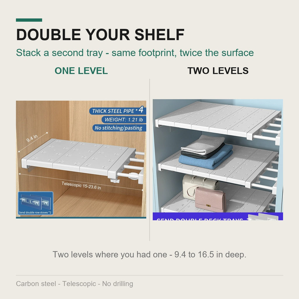 One level beside two levels stacked - same footprint