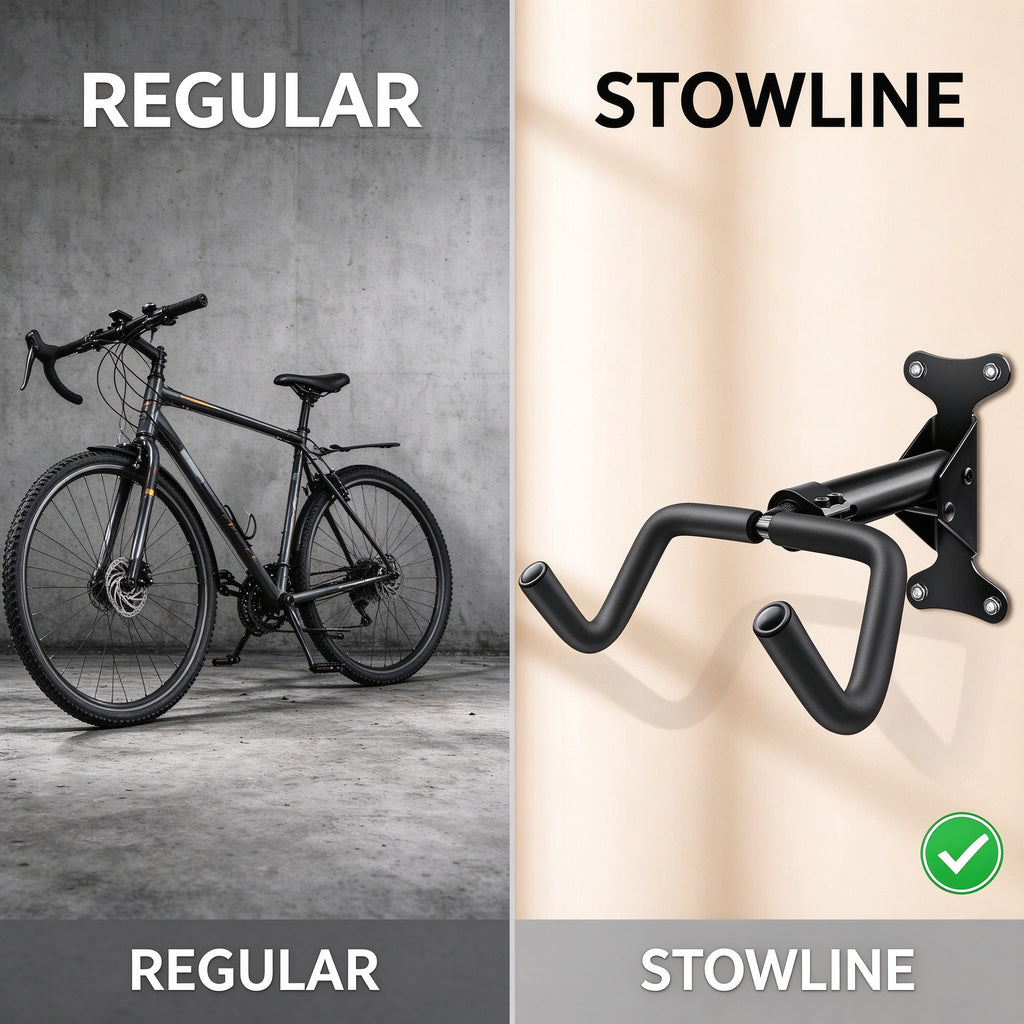 Bike Wall Mount, 360 Swivel, 11 to 15.7 in Arms, Steel