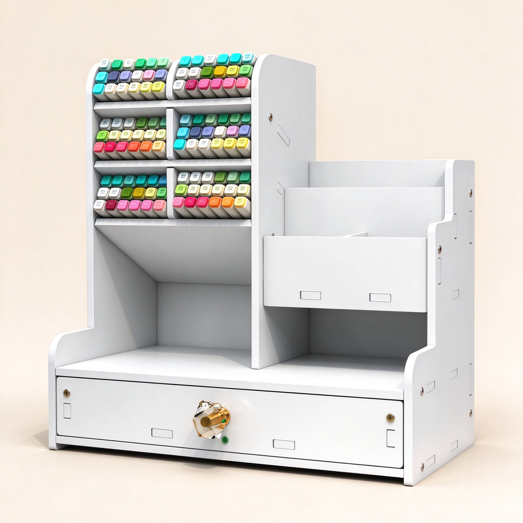 Desk Marker Organizer, 8.3 or 11.8 in Wide, Pull-Out Drawer