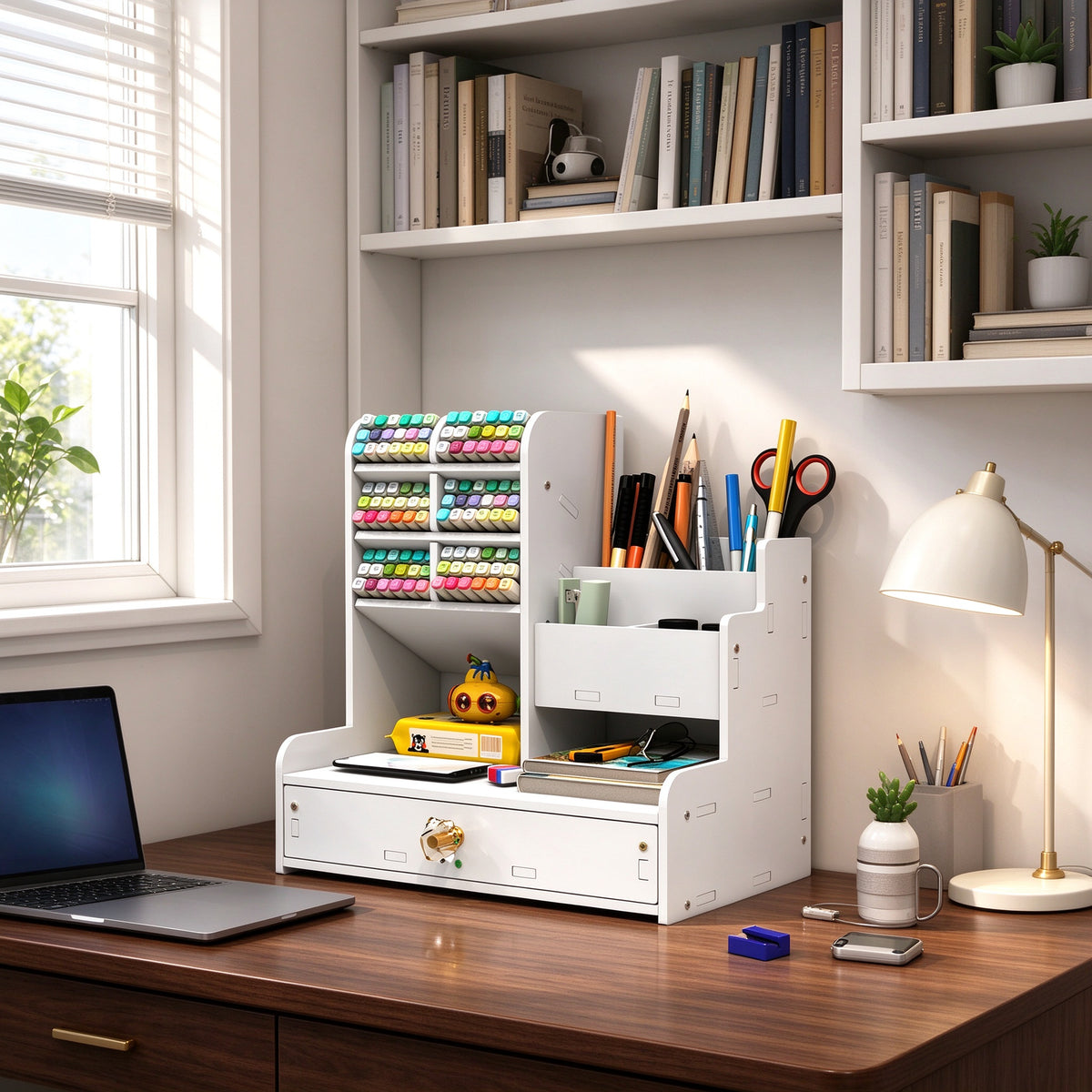 Desk Marker Organizer, 8.3 or 11.8 in Wide, Pull-Out Drawer