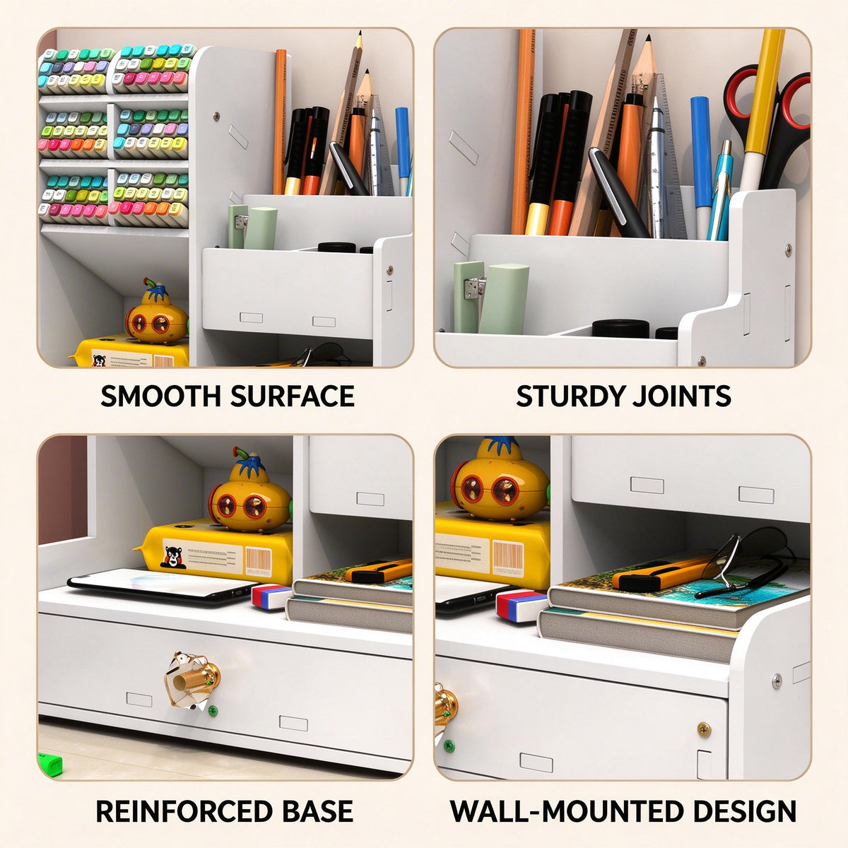 Desk Marker Organizer, 8.3 or 11.8 in Wide, Pull-Out Drawer