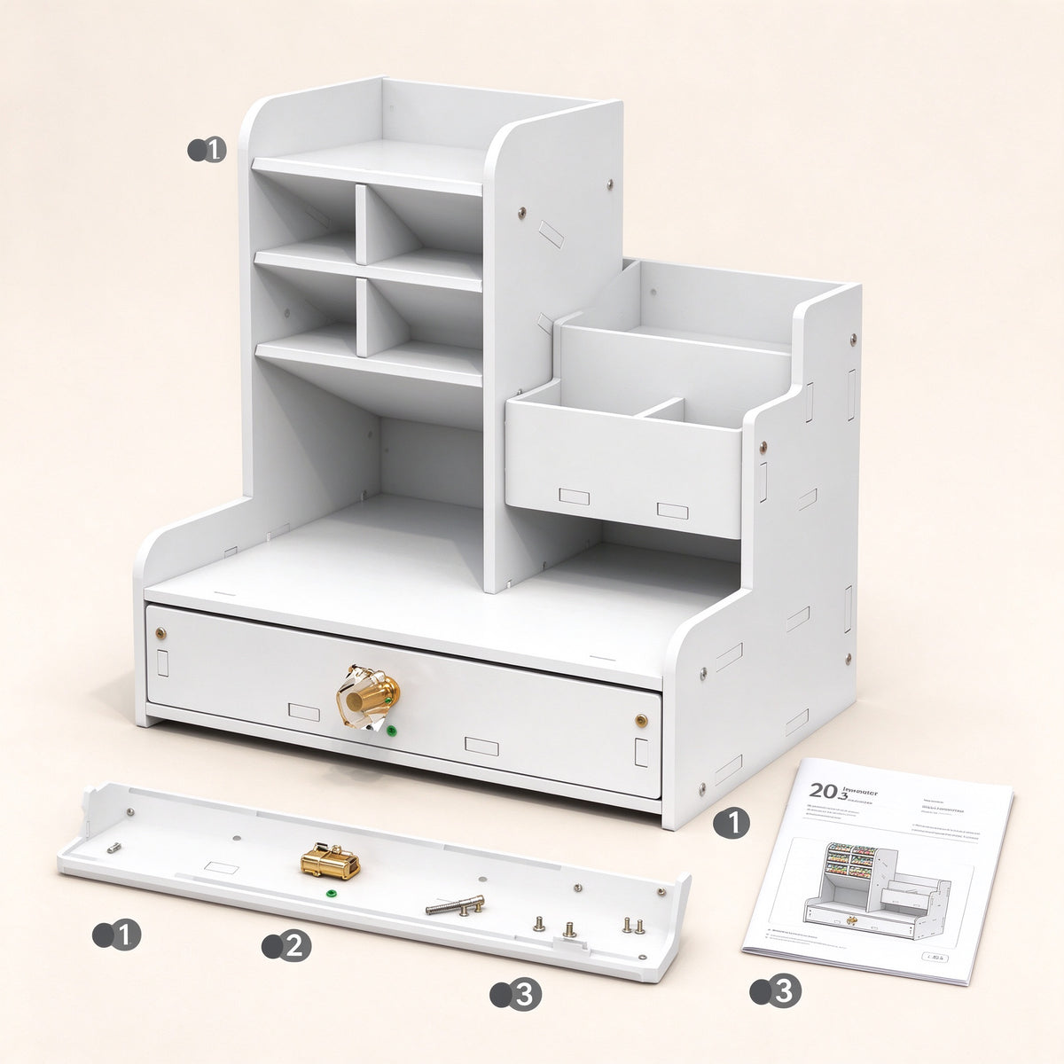Desk Marker Organizer, 8.3 or 11.8 in Wide, Pull-Out Drawer