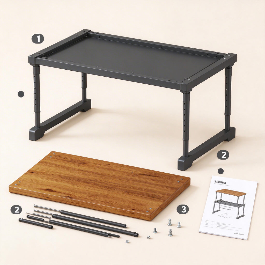 Desk Riser for Printers, 15.7 or 19.7 in Wide, Metal Frame
