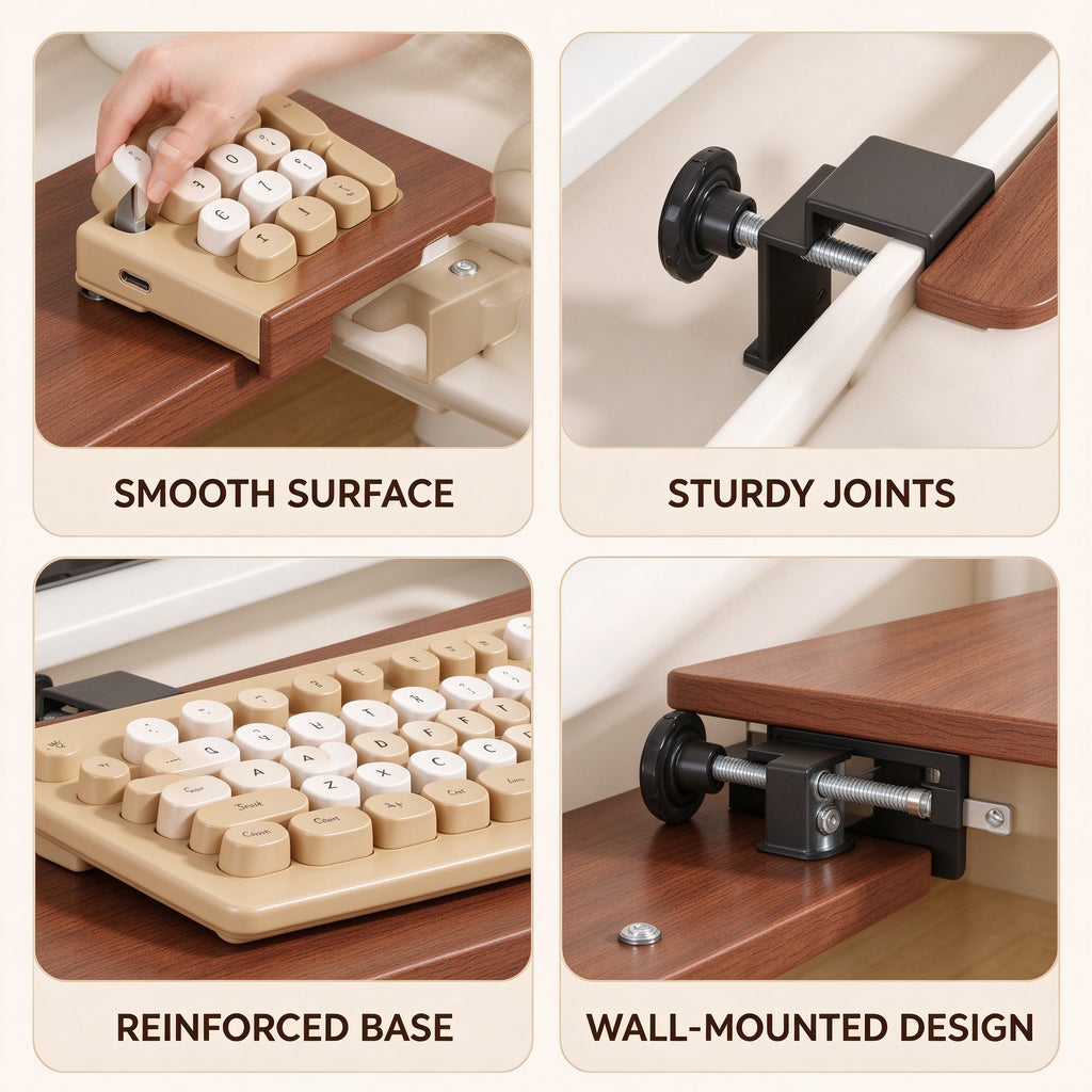 Drawer Extension Board, 21.7 to 29.5 in, Walnut White or Black