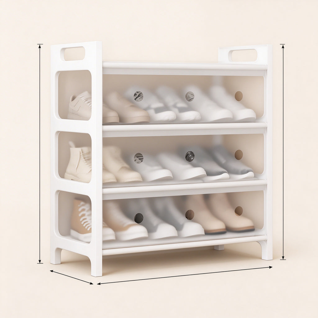 Dust-Proof Shoe Rack with Zip Cover, 4 or 5 Tier, 23.6 or 31.5 in