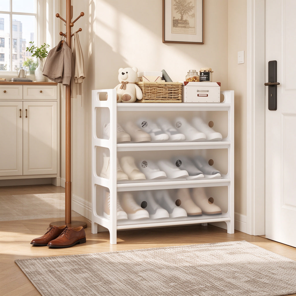 Dust-Proof Shoe Rack with Zip Cover, 4 or 5 Tier, 23.6 or 31.5 in