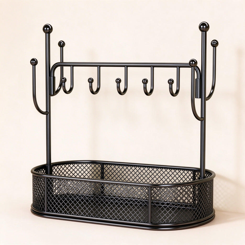 Freestanding Entryway Organizer, 11.6 in Wide, Black or White