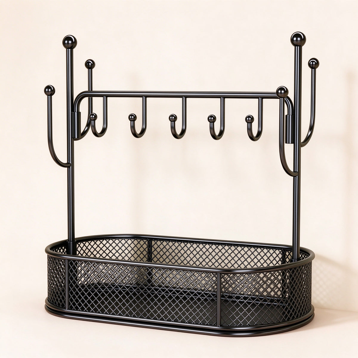 Freestanding Entryway Organizer, 11.6 in Wide, Black or White