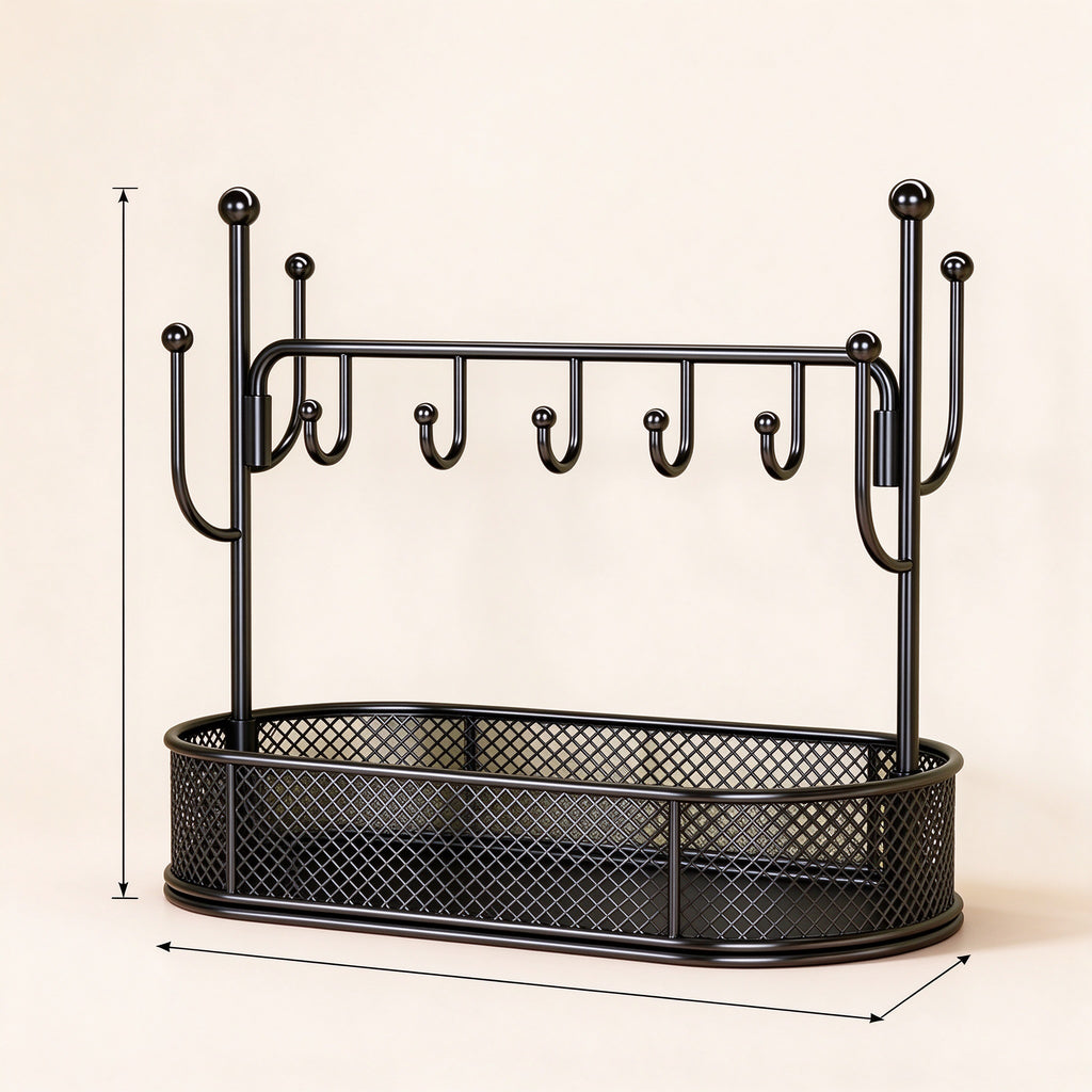 Freestanding Entryway Organizer, 11.6 in Wide, Black or White
