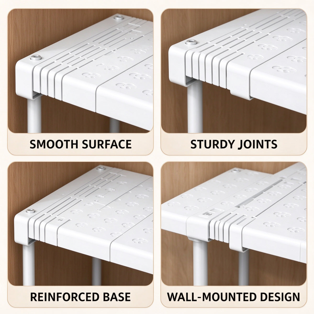 Expandable Shelf Riser, Fits 10.6-42.5 in, Holds 110 lb