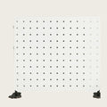 Adjustable pegboard desk organizer in white carbon steel