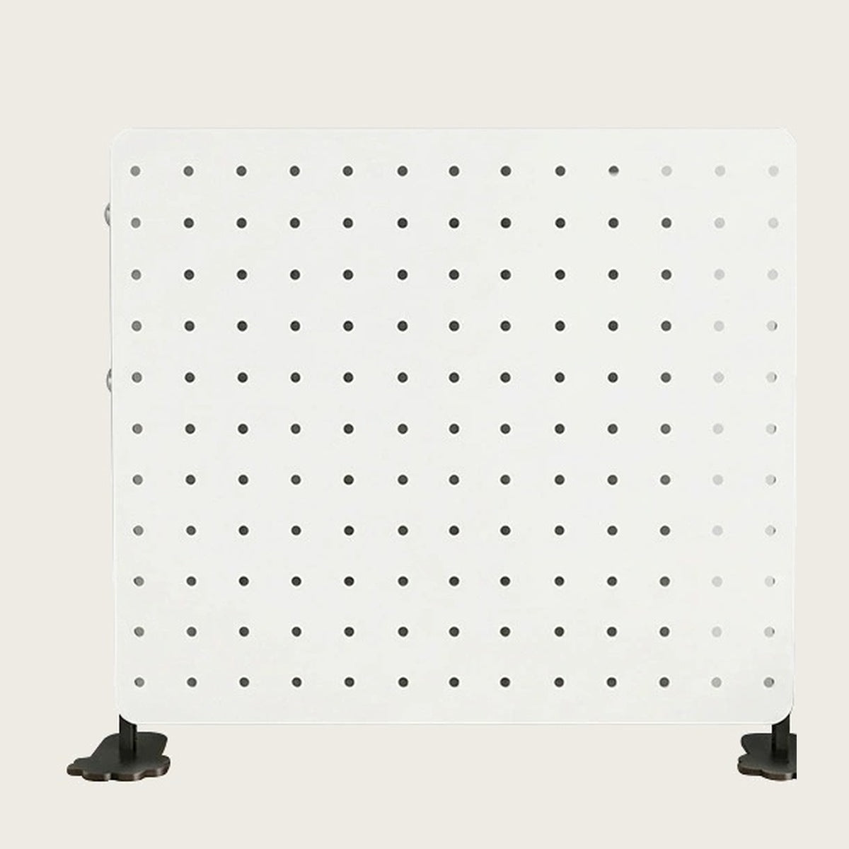 Adjustable pegboard desk organizer in white carbon steel