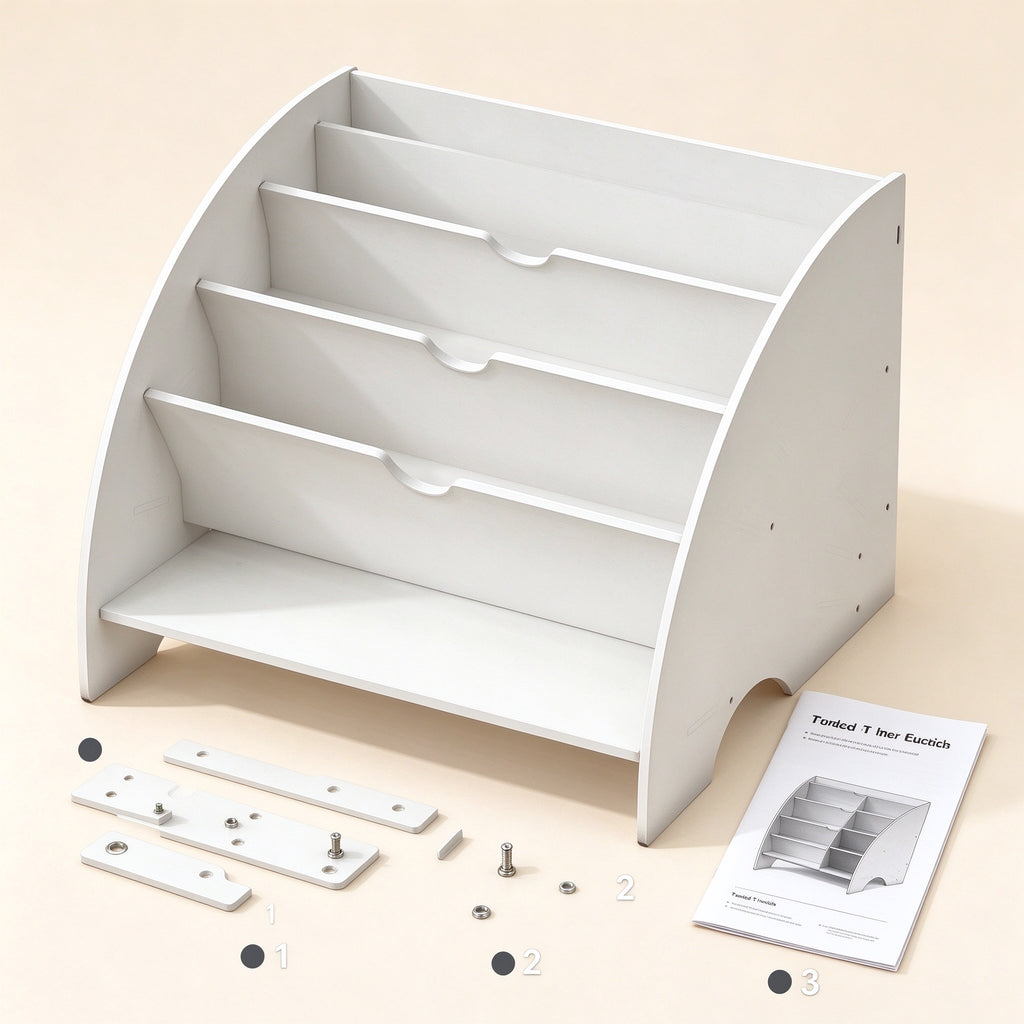 Fan File Rack for A4 Folders, 6 Slots, 13.2 in Wide