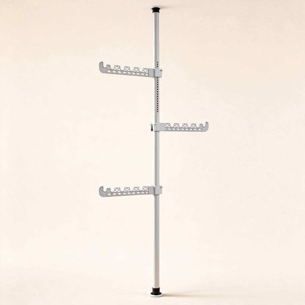 Floor-to-Ceiling Tension Clothes Rack, Fits 43.3-122.0 in Ceilings