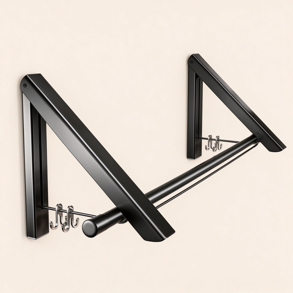 Folding Wall Drying Rack, 15.7 in Aluminium Arms, No-Drill