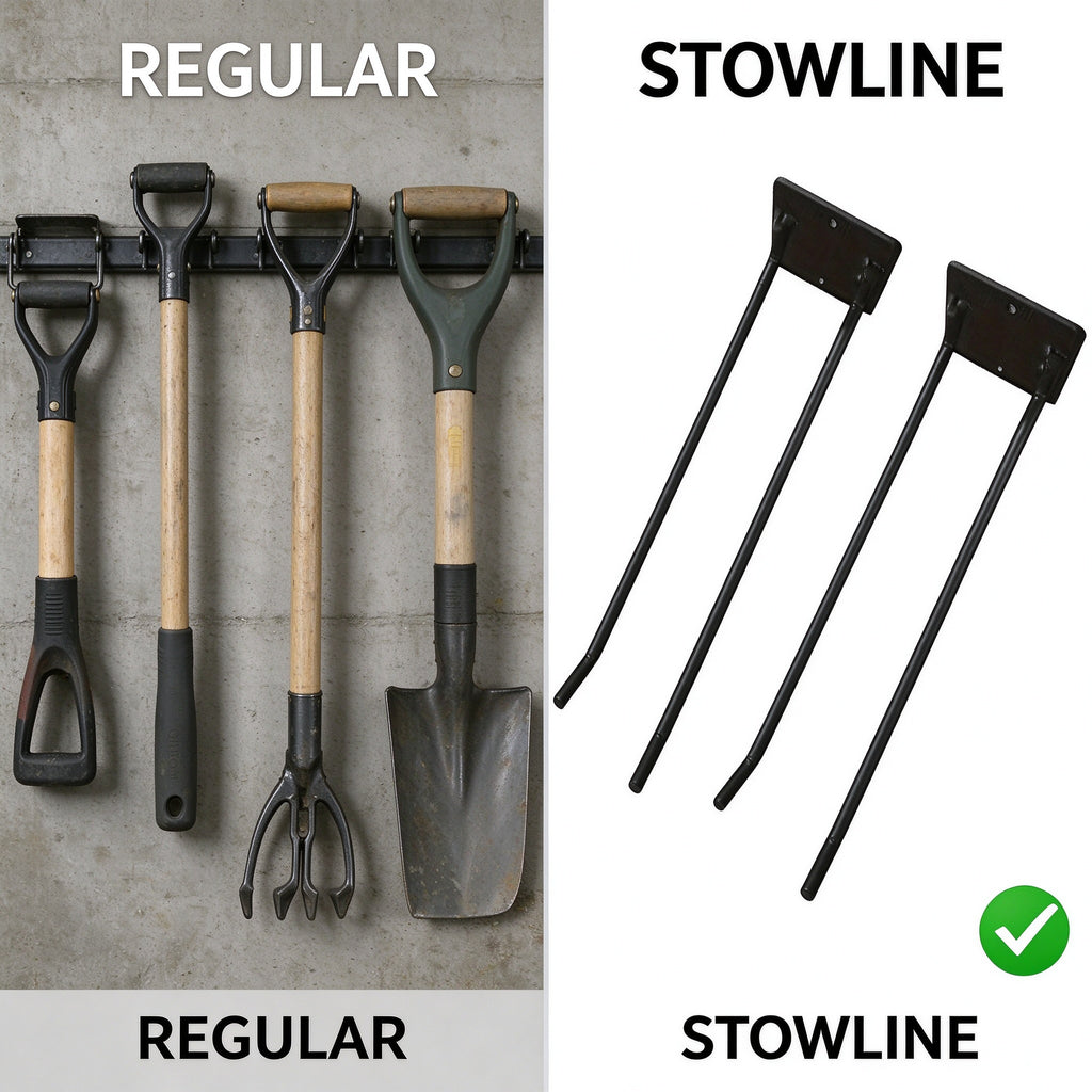 Garden Tool Wall Hanger, 10 in Reach, Steel, 2 or 4 Pack