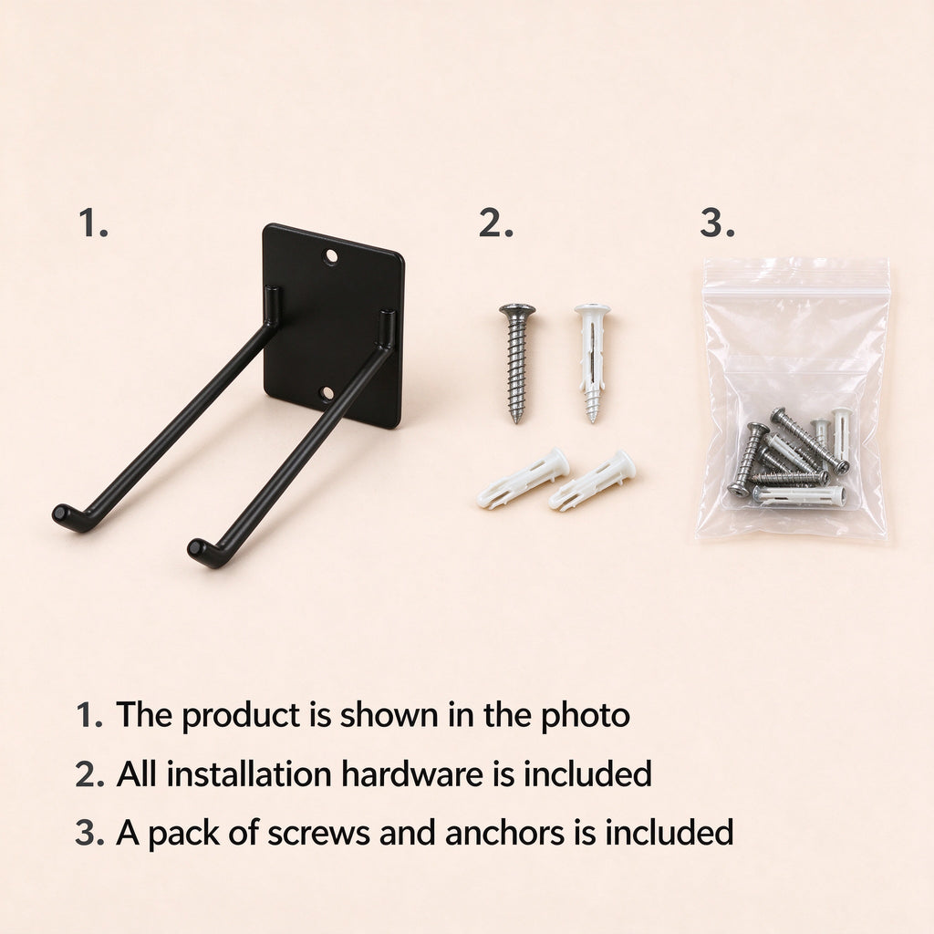 Garden Tool Wall Hanger, 10 in Reach, Steel, 2 or 4 Pack
