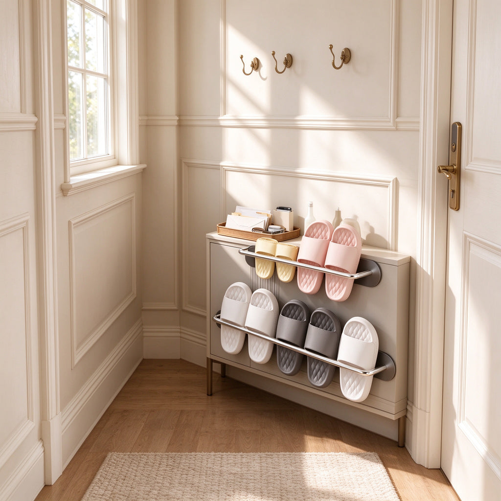 Magnetic Door Slipper Rack, 13.2 or 20.1 in, No Drilling