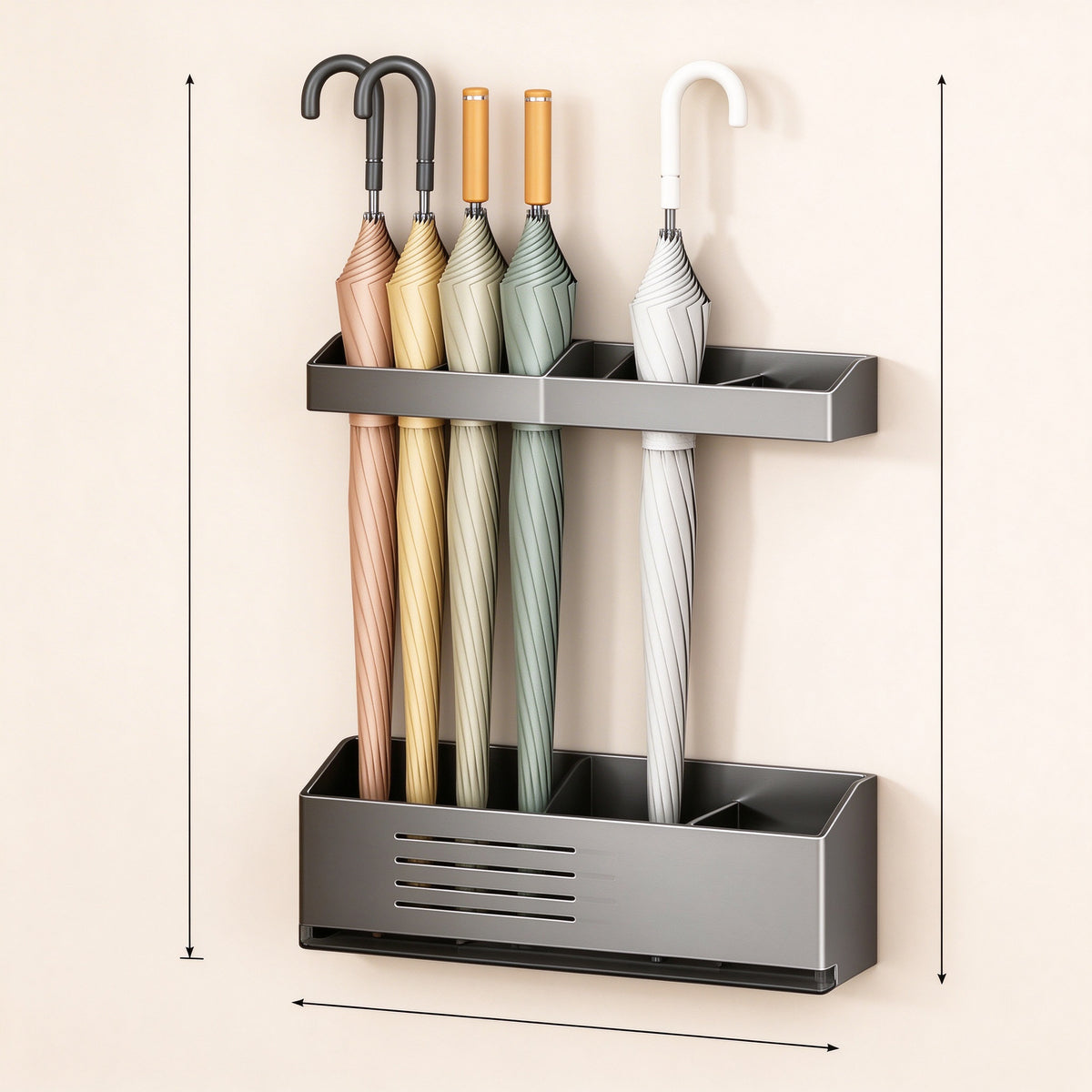 Magnetic Umbrella Holder for Steel Doors, 9.1 or 10.2 in