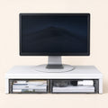 Monitor Riser, 2 Pull-Out Drawers, 3.9 or 5.9 in Tall, 20.9 in Wide