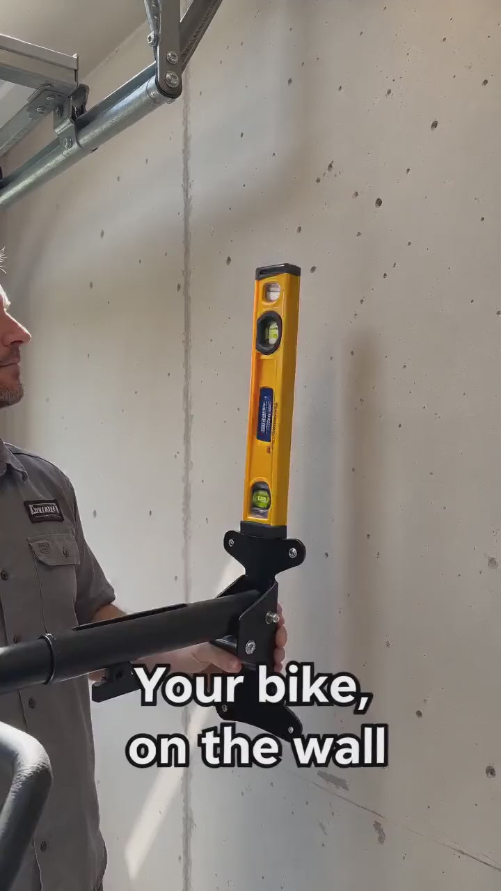 Bike Wall Mount, 360 Swivel, 11 to 15.7 in Arms, Steel