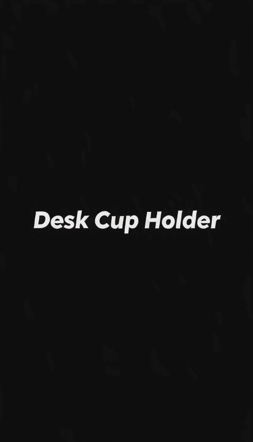 Clamp-On Cup Holder for Desk and Shelf, Fits Tops to 2.5 in