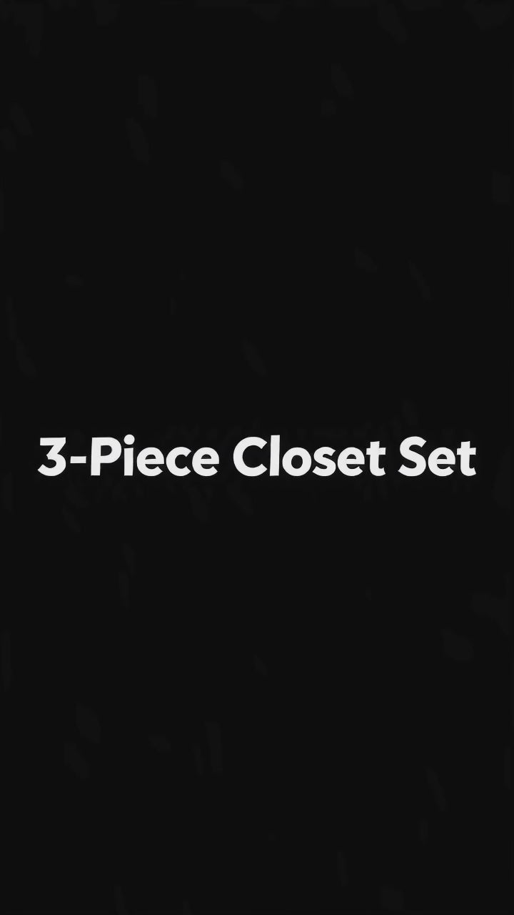 3-Piece Closet Storage Set - Shoe Rack, Shelf Tray, Basket