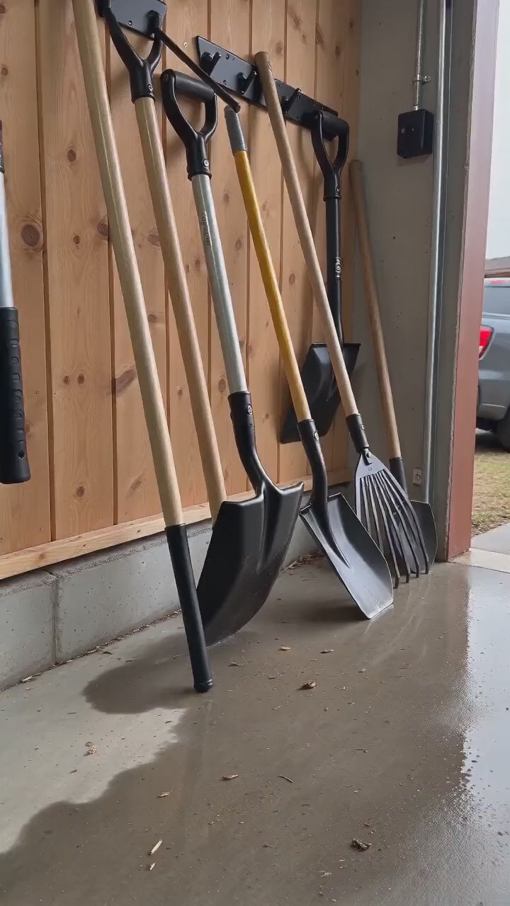 Garden Tool Wall Hanger, 10 in Reach, Steel, 2 or 4 Pack