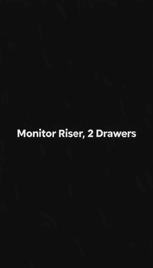 Monitor Riser, 2 Pull-Out Drawers, 3.9 or 5.9 in Tall, 20.9 in Wide
