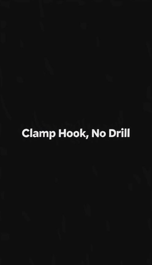 Adjustable Clamp-On Hook for Desk and Shelf Tops 0.6-2.3 in Thick