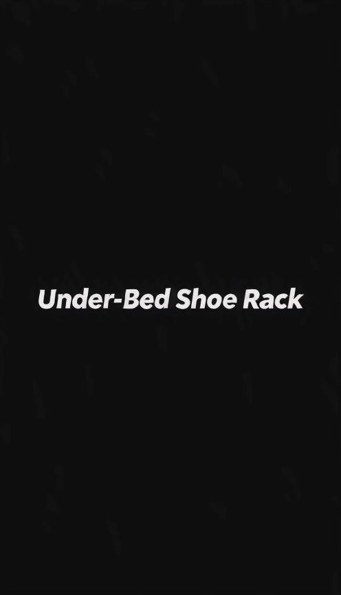 Under-Bed Shoe Rack, 2 Tier, 8.3 in Tall, 18.1 to 29.5 in Wide