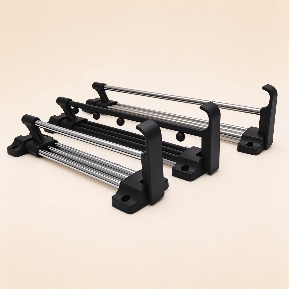 Pull-Out Pants Rack, Closet Rail, 9.8, 13.8 or 19.7 in, Solid Steel